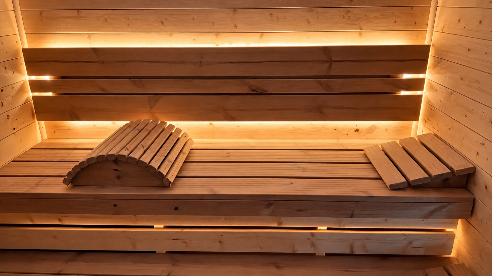 Wnętrze sauny w prototypie Fabryki SPA